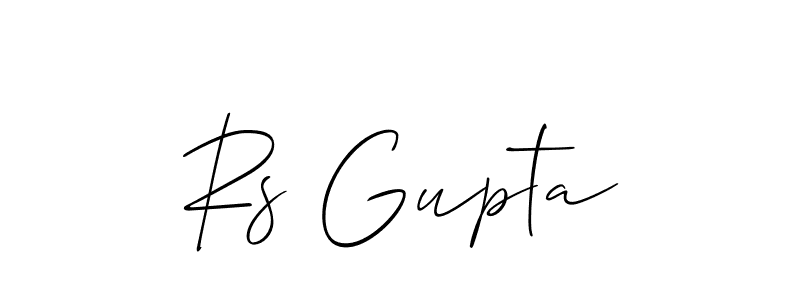 Create a beautiful signature design for name Rs Gupta. With this signature (Allison_Script) fonts, you can make a handwritten signature for free. Rs Gupta signature style 2 images and pictures png