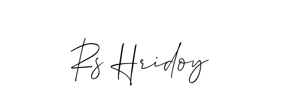 Allison_Script is a professional signature style that is perfect for those who want to add a touch of class to their signature. It is also a great choice for those who want to make their signature more unique. Get Rs Hridoy name to fancy signature for free. Rs Hridoy signature style 2 images and pictures png