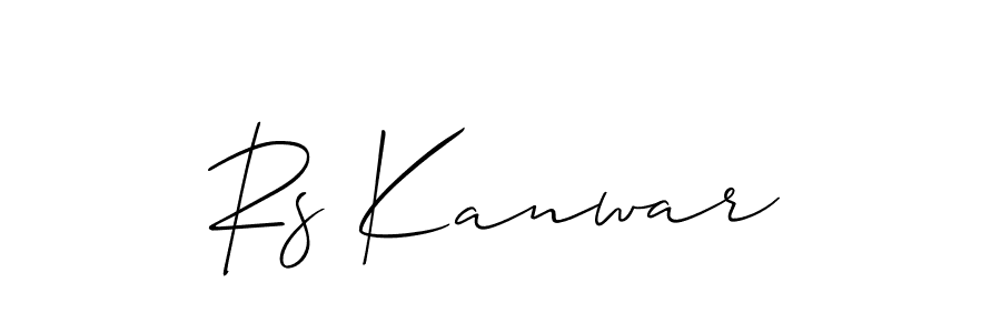 How to make Rs Kanwar signature? Allison_Script is a professional autograph style. Create handwritten signature for Rs Kanwar name. Rs Kanwar signature style 2 images and pictures png