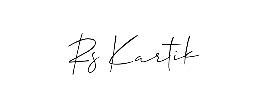 Similarly Allison_Script is the best handwritten signature design. Signature creator online .You can use it as an online autograph creator for name Rs Kartik. Rs Kartik signature style 2 images and pictures png