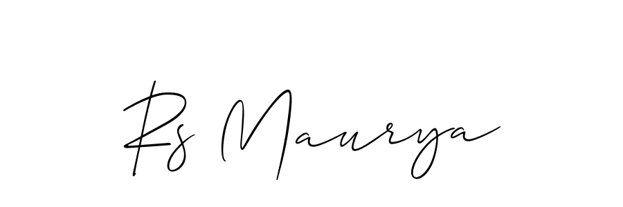 Also You can easily find your signature by using the search form. We will create Rs Maurya name handwritten signature images for you free of cost using Allison_Script sign style. Rs Maurya signature style 2 images and pictures png