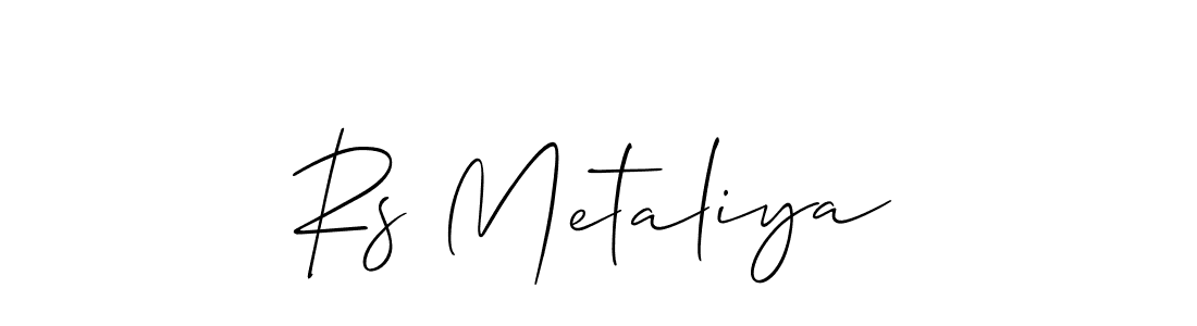 How to Draw Rs Metaliya signature style? Allison_Script is a latest design signature styles for name Rs Metaliya. Rs Metaliya signature style 2 images and pictures png