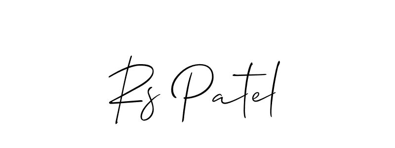 How to make Rs Patel signature? Allison_Script is a professional autograph style. Create handwritten signature for Rs Patel name. Rs Patel signature style 2 images and pictures png