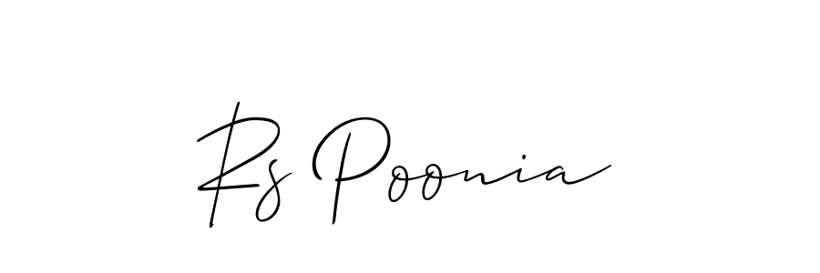 The best way (Allison_Script) to make a short signature is to pick only two or three words in your name. The name Rs Poonia include a total of six letters. For converting this name. Rs Poonia signature style 2 images and pictures png