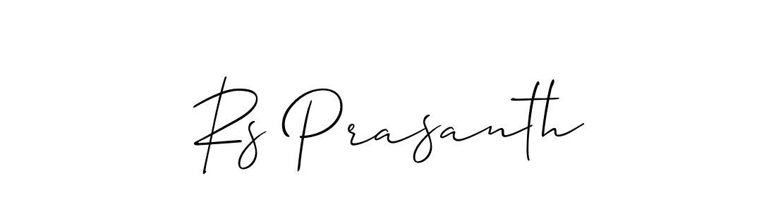 if you are searching for the best signature style for your name Rs Prasanth. so please give up your signature search. here we have designed multiple signature styles  using Allison_Script. Rs Prasanth signature style 2 images and pictures png
