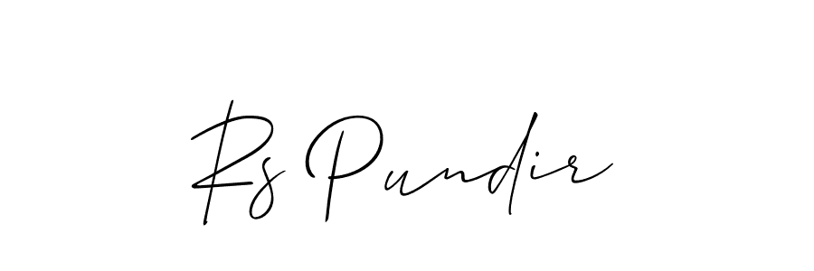 How to Draw Rs Pundir signature style? Allison_Script is a latest design signature styles for name Rs Pundir. Rs Pundir signature style 2 images and pictures png