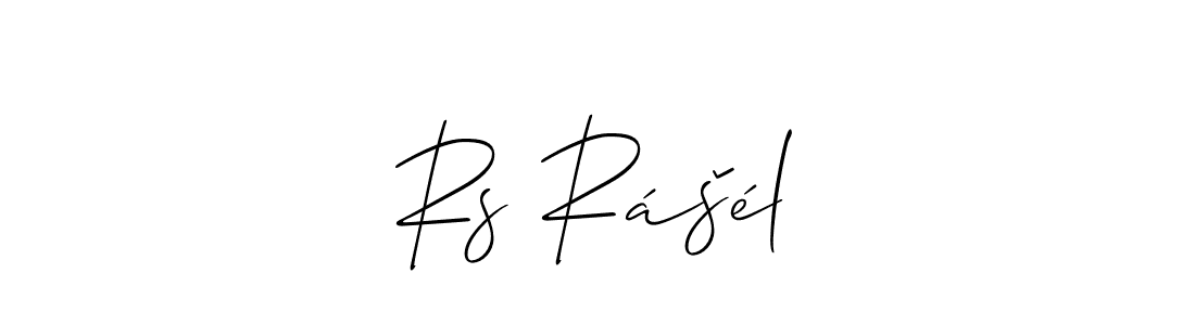 Rs Rášél stylish signature style. Best Handwritten Sign (Allison_Script) for my name. Handwritten Signature Collection Ideas for my name Rs Rášél. Rs Rášél signature style 2 images and pictures png