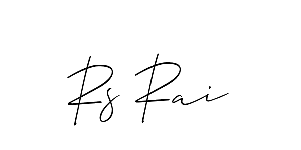 Make a beautiful signature design for name Rs Rai. With this signature (Allison_Script) style, you can create a handwritten signature for free. Rs Rai signature style 2 images and pictures png