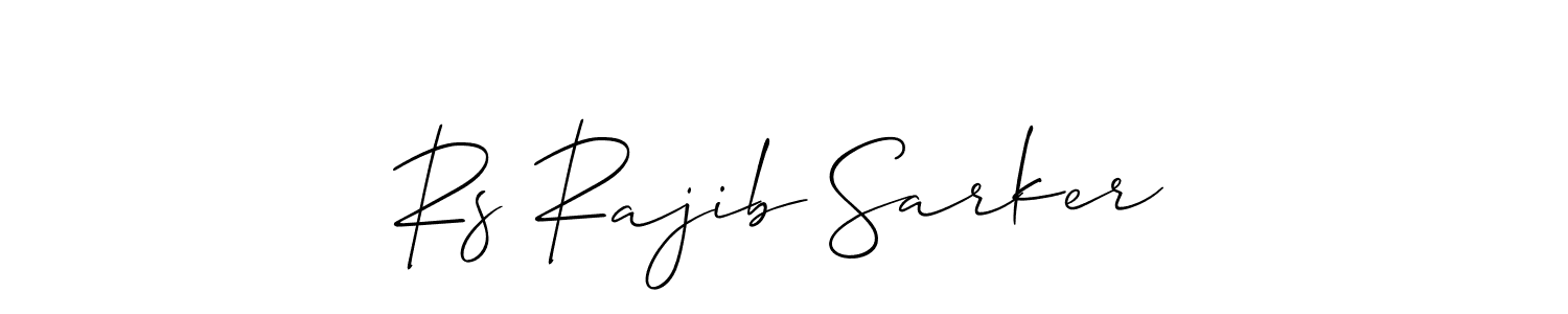 How to Draw Rs Rajib Sarker signature style? Allison_Script is a latest design signature styles for name Rs Rajib Sarker. Rs Rajib Sarker signature style 2 images and pictures png