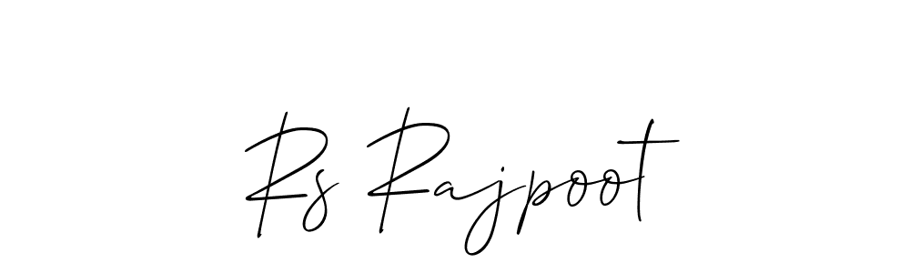 How to make Rs Rajpoot name signature. Use Allison_Script style for creating short signs online. This is the latest handwritten sign. Rs Rajpoot signature style 2 images and pictures png