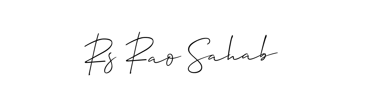 You should practise on your own different ways (Allison_Script) to write your name (Rs Rao Sahab) in signature. don't let someone else do it for you. Rs Rao Sahab signature style 2 images and pictures png