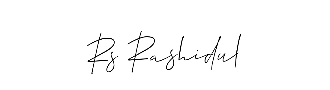 Make a short Rs Rashidul signature style. Manage your documents anywhere anytime using Allison_Script. Create and add eSignatures, submit forms, share and send files easily. Rs Rashidul signature style 2 images and pictures png