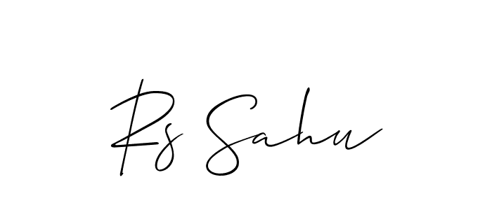 How to make Rs Sahu signature? Allison_Script is a professional autograph style. Create handwritten signature for Rs Sahu name. Rs Sahu signature style 2 images and pictures png