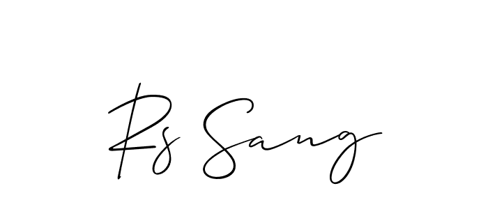This is the best signature style for the Rs Sang name. Also you like these signature font (Allison_Script). Mix name signature. Rs Sang signature style 2 images and pictures png