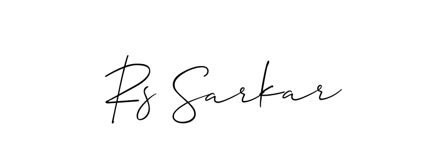 Make a beautiful signature design for name Rs Sarkar. With this signature (Allison_Script) style, you can create a handwritten signature for free. Rs Sarkar signature style 2 images and pictures png