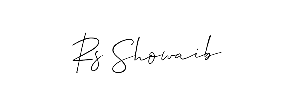 It looks lik you need a new signature style for name Rs Showaib. Design unique handwritten (Allison_Script) signature with our free signature maker in just a few clicks. Rs Showaib signature style 2 images and pictures png