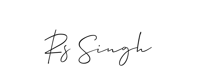 It looks lik you need a new signature style for name Rs Singh. Design unique handwritten (Allison_Script) signature with our free signature maker in just a few clicks. Rs Singh signature style 2 images and pictures png