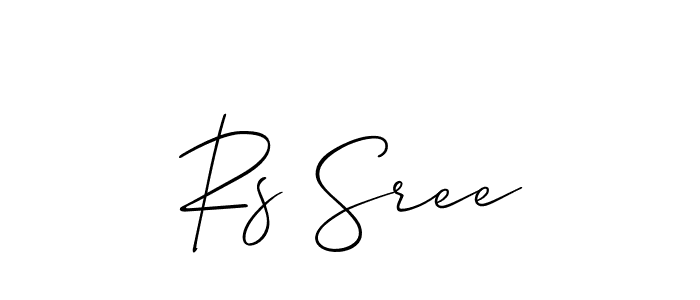 Make a short Rs Sree signature style. Manage your documents anywhere anytime using Allison_Script. Create and add eSignatures, submit forms, share and send files easily. Rs Sree signature style 2 images and pictures png