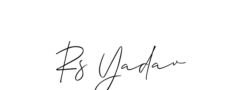 Rs Yadav stylish signature style. Best Handwritten Sign (Allison_Script) for my name. Handwritten Signature Collection Ideas for my name Rs Yadav. Rs Yadav signature style 2 images and pictures png