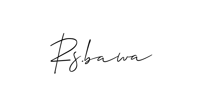 Design your own signature with our free online signature maker. With this signature software, you can create a handwritten (Allison_Script) signature for name Rs.bawa. Rs.bawa signature style 2 images and pictures png