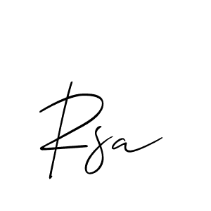 You should practise on your own different ways (Allison_Script) to write your name (Rsa) in signature. don't let someone else do it for you. Rsa signature style 2 images and pictures png