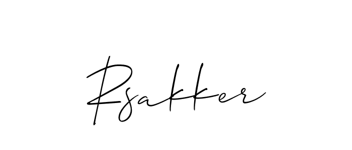 The best way (Allison_Script) to make a short signature is to pick only two or three words in your name. The name Rsakker include a total of six letters. For converting this name. Rsakker signature style 2 images and pictures png