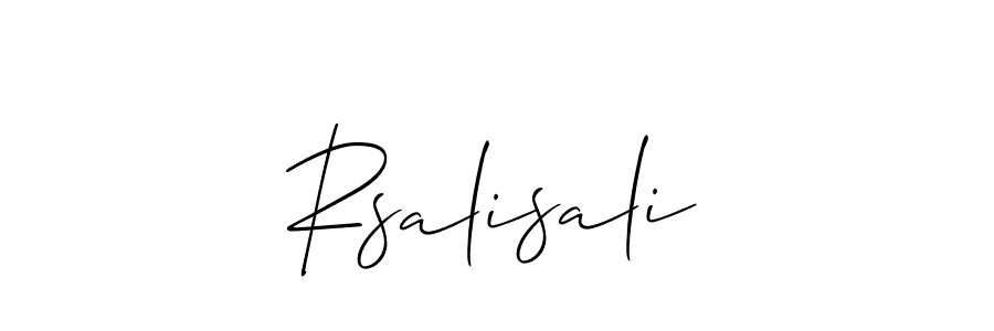 Design your own signature with our free online signature maker. With this signature software, you can create a handwritten (Allison_Script) signature for name Rsalisali. Rsalisali signature style 2 images and pictures png