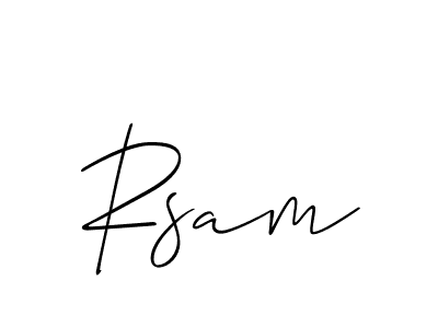 Also we have Rsam name is the best signature style. Create professional handwritten signature collection using Allison_Script autograph style. Rsam signature style 2 images and pictures png