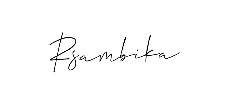 Also we have Rsambika name is the best signature style. Create professional handwritten signature collection using Allison_Script autograph style. Rsambika signature style 2 images and pictures png