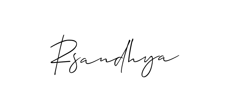 Also You can easily find your signature by using the search form. We will create Rsandhya name handwritten signature images for you free of cost using Allison_Script sign style. Rsandhya signature style 2 images and pictures png