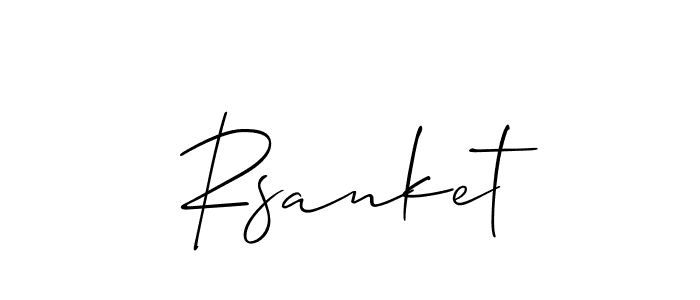 The best way (Allison_Script) to make a short signature is to pick only two or three words in your name. The name Rsanket include a total of six letters. For converting this name. Rsanket signature style 2 images and pictures png