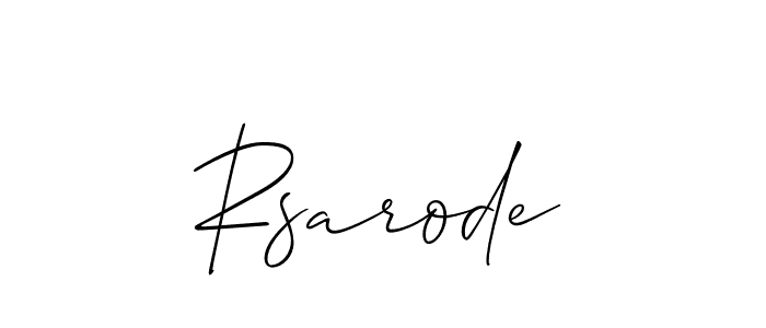 Rsarode stylish signature style. Best Handwritten Sign (Allison_Script) for my name. Handwritten Signature Collection Ideas for my name Rsarode. Rsarode signature style 2 images and pictures png