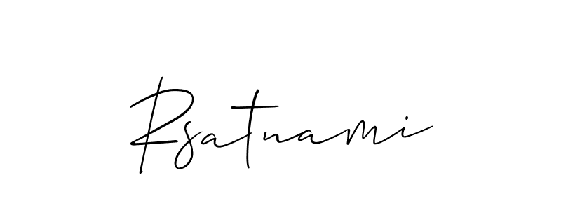 Create a beautiful signature design for name Rsatnami. With this signature (Allison_Script) fonts, you can make a handwritten signature for free. Rsatnami signature style 2 images and pictures png