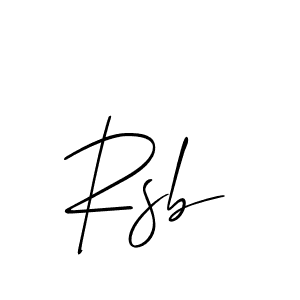 You should practise on your own different ways (Allison_Script) to write your name (Rsb) in signature. don't let someone else do it for you. Rsb signature style 2 images and pictures png