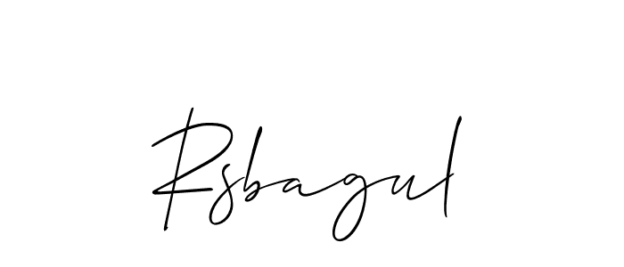 How to make Rsbagul signature? Allison_Script is a professional autograph style. Create handwritten signature for Rsbagul name. Rsbagul signature style 2 images and pictures png