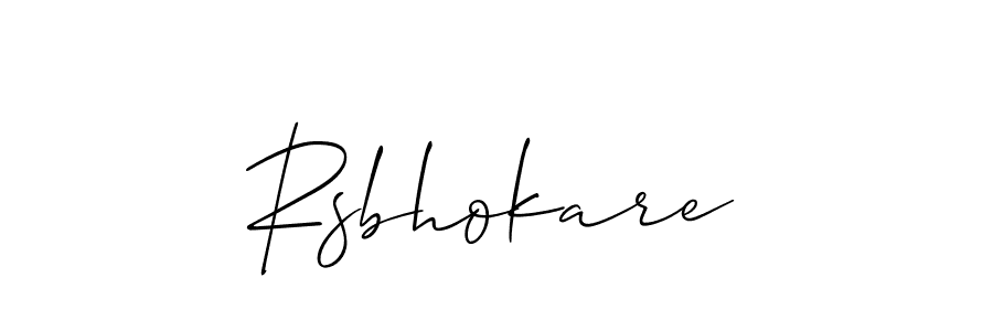 Use a signature maker to create a handwritten signature online. With this signature software, you can design (Allison_Script) your own signature for name Rsbhokare. Rsbhokare signature style 2 images and pictures png