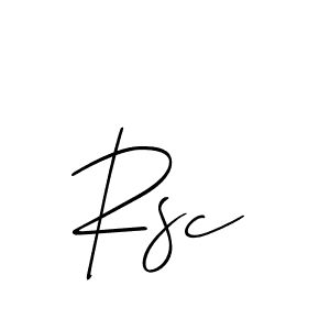 How to make Rsc signature? Allison_Script is a professional autograph style. Create handwritten signature for Rsc name. Rsc signature style 2 images and pictures png