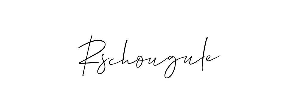 if you are searching for the best signature style for your name Rschougule. so please give up your signature search. here we have designed multiple signature styles  using Allison_Script. Rschougule signature style 2 images and pictures png