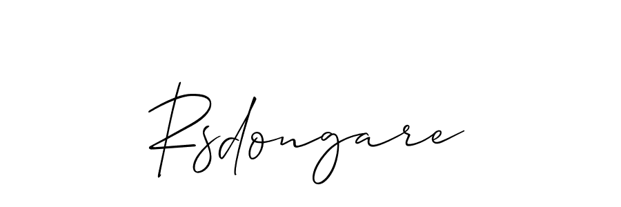 Use a signature maker to create a handwritten signature online. With this signature software, you can design (Allison_Script) your own signature for name Rsdongare. Rsdongare signature style 2 images and pictures png