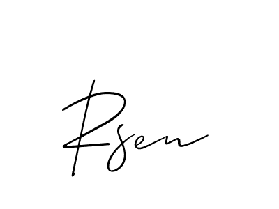 Allison_Script is a professional signature style that is perfect for those who want to add a touch of class to their signature. It is also a great choice for those who want to make their signature more unique. Get Rsen name to fancy signature for free. Rsen signature style 2 images and pictures png