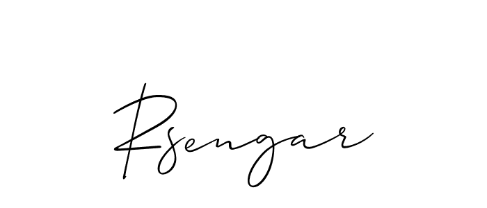 It looks lik you need a new signature style for name Rsengar. Design unique handwritten (Allison_Script) signature with our free signature maker in just a few clicks. Rsengar signature style 2 images and pictures png
