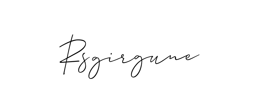 Create a beautiful signature design for name Rsgirgune. With this signature (Allison_Script) fonts, you can make a handwritten signature for free. Rsgirgune signature style 2 images and pictures png