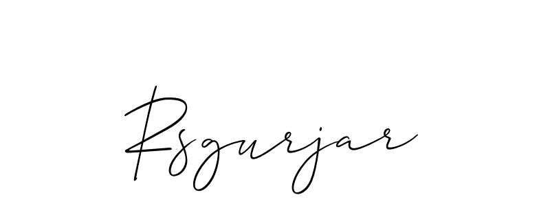 Allison_Script is a professional signature style that is perfect for those who want to add a touch of class to their signature. It is also a great choice for those who want to make their signature more unique. Get Rsgurjar name to fancy signature for free. Rsgurjar signature style 2 images and pictures png