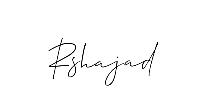 if you are searching for the best signature style for your name Rshajad. so please give up your signature search. here we have designed multiple signature styles  using Allison_Script. Rshajad signature style 2 images and pictures png