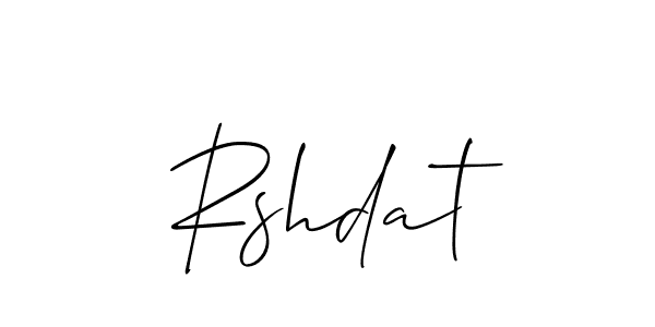 How to make Rshdat signature? Allison_Script is a professional autograph style. Create handwritten signature for Rshdat name. Rshdat signature style 2 images and pictures png