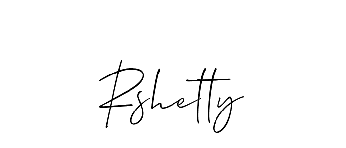 How to make Rshetty signature? Allison_Script is a professional autograph style. Create handwritten signature for Rshetty name. Rshetty signature style 2 images and pictures png