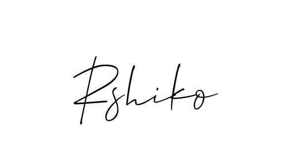 How to Draw Rshiko signature style? Allison_Script is a latest design signature styles for name Rshiko. Rshiko signature style 2 images and pictures png