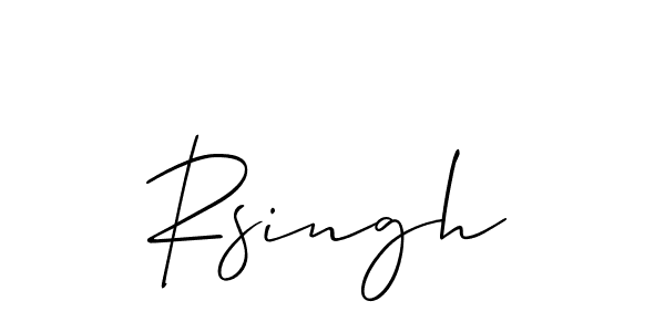 Create a beautiful signature design for name Rsingh. With this signature (Allison_Script) fonts, you can make a handwritten signature for free. Rsingh signature style 2 images and pictures png