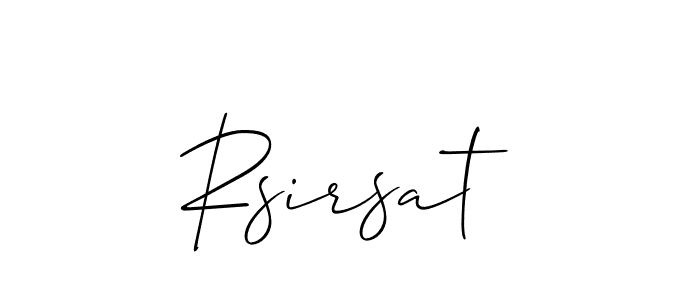 Similarly Allison_Script is the best handwritten signature design. Signature creator online .You can use it as an online autograph creator for name Rsirsat. Rsirsat signature style 2 images and pictures png