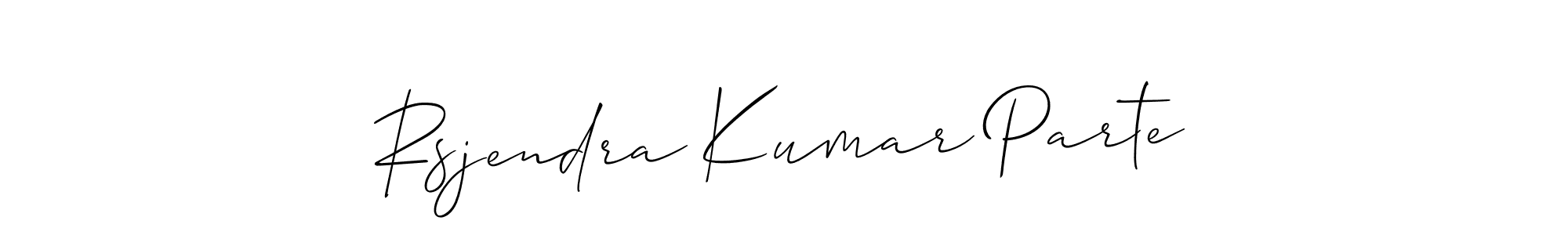 Create a beautiful signature design for name Rsjendra Kumar Parte. With this signature (Allison_Script) fonts, you can make a handwritten signature for free. Rsjendra Kumar Parte signature style 2 images and pictures png